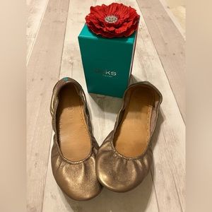 Tieks Rose Gold Glam Flats size 10